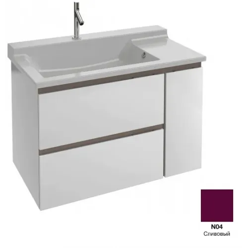 Модуль под раковину Soprano 96х53,5х63,4 см, 1 дверца, 2 ящика, сливовый EB1331-N04 Jacob Delafon