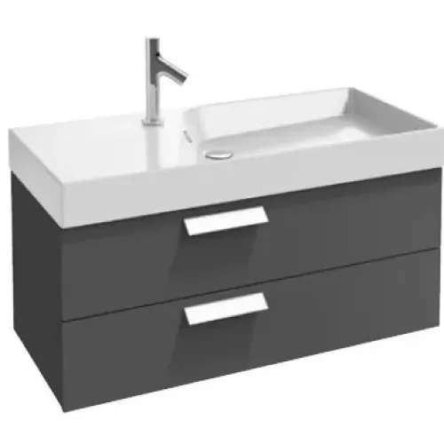 Модуль с раковиной Rythmik 100 см, серый антрацит, подвесной монтаж EXN112-Z-00+EB1304-N14 Jacob Delafon