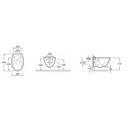 Подвесной унитаз Presqu'ile 38х55,5 см, выставочный образец, с сиденьем E4440-00/У Jacob Delafon
