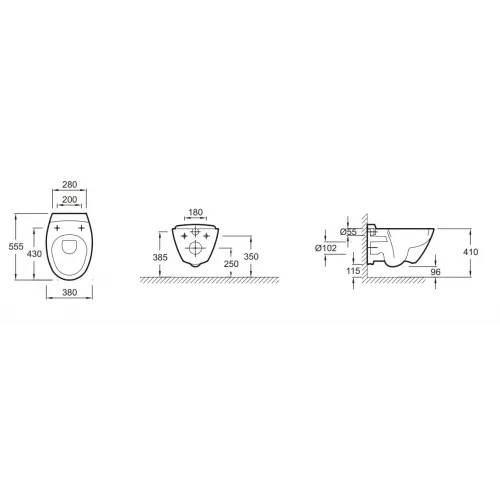 Подвесной унитаз Presqu'ile 38х55,5 см, выставочный образец, с сиденьем E4440-00/У Jacob Delafon