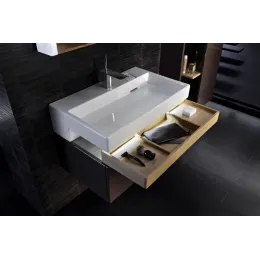 Модуль под раковину Terrace 120х48х38 см, серый антрацит блестящий, верхний ящик из цельного дерева, система push-to-open EB1188-442 Jacob Delafon