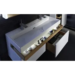 Модуль с раковиной Terrace 120 см, белая, два отверстия под смеситель, подвесной монтаж, система push-to-open EB1188-G1C+EXB9112-00 Jacob Delafon