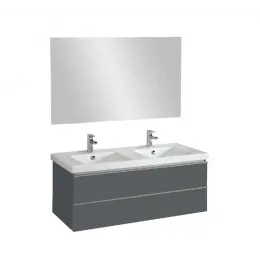 Комплект мебели для ванной Odeon Up 120 см, серый антрацит, подвесной монтаж E4730-00+EB1085-NF+EB892-N14 Jacob Delafon
