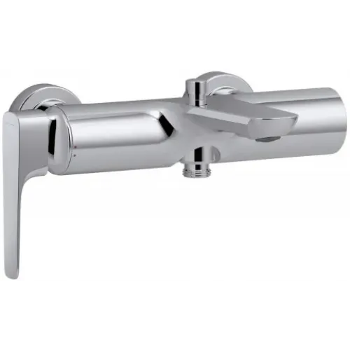 Настенный смеситель Aleo+ настенный, с выходом на душ (без лейки), неповоротный излив E72319-CP Jacob Delafon
