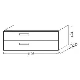 Модуль под раковину Rythmik 119,5х45х42,4 см, белая EB1305-G1C Jacob Delafon