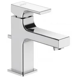 Смеситель для умывальника Strayt низкий, неповоротный излив, с донным клапаном E8776-CP Jacob Delafon