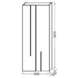 Шкаф-колонна Nouvelle Vague 60х34х147 см, 1 ящик, 3 полки, малиновый матовый, подвесной монтаж EB3046-M75 Jacob Delafon