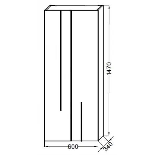 Шкаф-колонна Nouvelle Vague 60х34х147 см, 1 ящик, 3 полки, малиновый матовый, подвесной монтаж EB3046-M75 Jacob Delafon