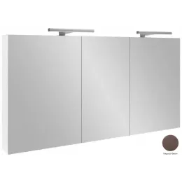 Зеркало 130х65 см, медный бетон, с двухсторонним зеркалом, 3 стеклянные полки на отделение, с подсветкой EB1369-N28 Jacob Delafon