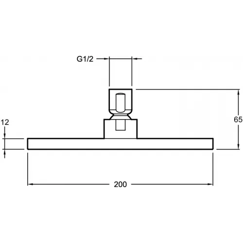Лейка верхнего душа Katalyst 20 см, square, без держателя E13695-CP Jacob Delafon