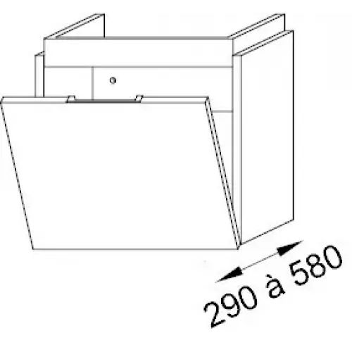 Комплект мебели для ванной Formilia 40 см, квебекский дуб, высокое зеркало, без подсветки, подвесной монтаж E4786-00+EB407-NF+EB1096-E10 Jacob Delafon