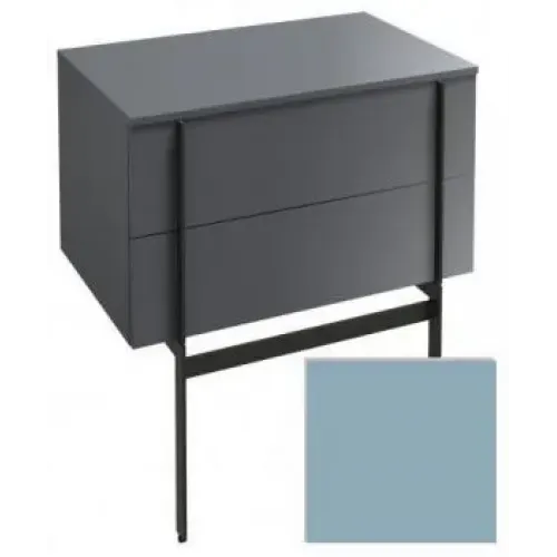 Тумба для ванной Nouvelle Vague аквамарин блестящий, 2 выдвижных ящика, цвет синий, подвесной монтаж 80х51,2 см EB3054-G91 Jacob Delafon