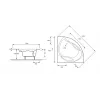 Акриловая ванна Presqu'ile 145х145 см, угловая симметричная E6045-00 Jacob Delafon