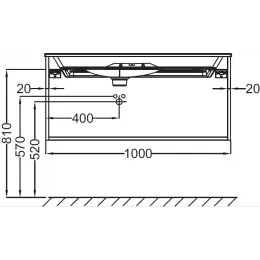 Модуль под раковину Nouvelle Vague 100х50,7х45,5 см, 2 ящика, голубой шторм EB3032-S25 Jacob Delafon