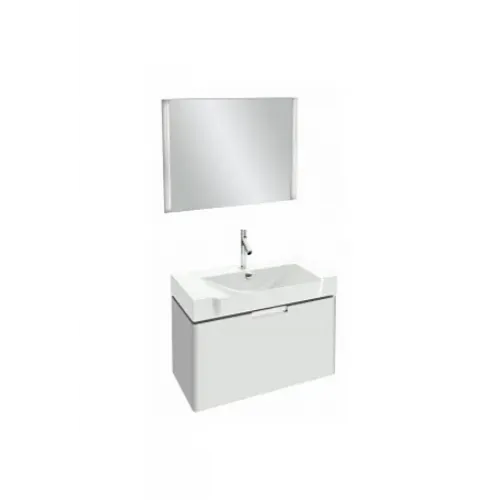 Комплект мебели для ванной Reve 80 см, оливковый блестящий, с подсветкой, подвесной монтаж E4803-00+EB582-NF+EB1131-G95 Jacob Delafon