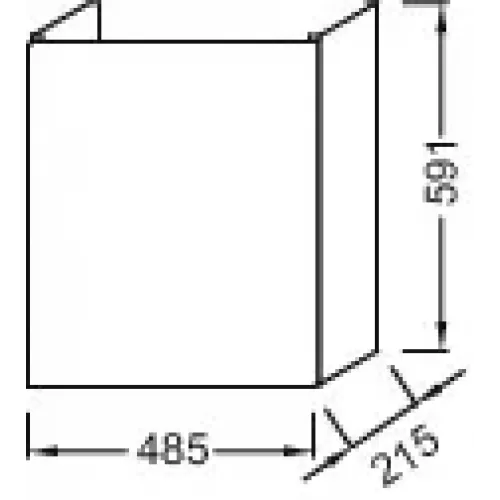 Комплект мебели для ванной Odeon Up 50 см, квебекский дуб, реверсивная дверца, внутренний ящик, подвесной монтаж E4701-00+EB1081-NF+EB863-E10 Jacob Delafon