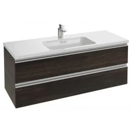 Модуль с раковиной Vox 120 см, серая кожа, 2 выдвижных ящика, 1 отверстие для смесителя, подвесной монтаж EB2101-DD1+EB2021-RA-N29 Jacob Delafon