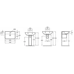 Мебельная раковина Struktura 65х48 см, с отверстием перелива EGC111-Z-00 Jacob Delafon