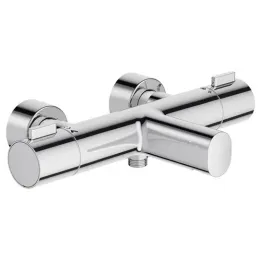 Настенный смеситель Cuff с выходом на душ (без лейки), неповоротный излив, термостат E37037-CP Jacob Delafon