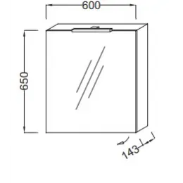 Зеркало Odeon Up 60х65 см, малиновый блестящий, левосторонний, с двойным стеклом, с подсветкой EB795GRU-R3 Jacob Delafon