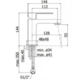 Смеситель для раковины Paffoni Elle EL071CR