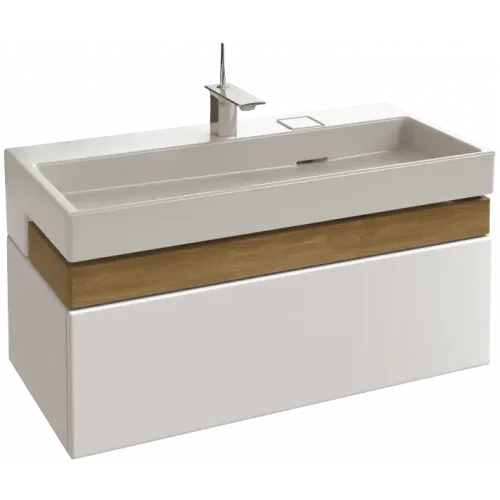 Комплект мебели для ванной Terrace 100 см, белый, раковина без подсветки, подвесной монтаж, с подсветкой EXC112-00+EB1182-NF+EB1187-G1C Jacob Delafon