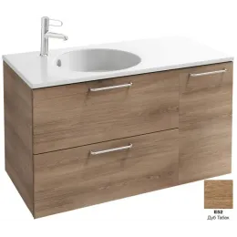 Модуль под раковину Odeon Rive Gauche 100х50,8х56,8 см, 2 ящика + 1 дверца, дуб табак, ручки хром EB2544-R5-E52 Jacob Delafon