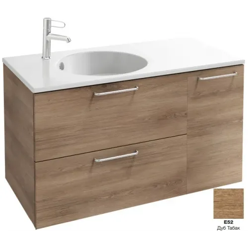 Модуль под раковину Odeon Rive Gauche 100х50,8х56,8 см, 2 ящика + 1 дверца, дуб табак, ручки хром EB2544-R5-E52 Jacob Delafon