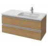 Модуль с раковиной Vox 100 см, квебекский дуб, правосторонняя раковина, 2 ящика, подвесной монтаж EXAD112-Z-00+EB2026-RA-E10 Jacob Delafon