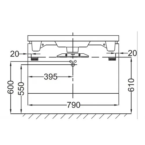 Модуль под раковину Reve 79,3х38х44,5 см, серый антрацит лак EB1135-442 Jacob Delafon