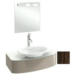 Комплект мебели для ванной Presqu'ile 83 см, палисандр шпон, с подсветкой, подвесной монтаж E4439-00+EB1107-NF+EB1106-V13 Jacob Delafon