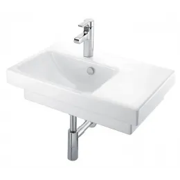 Подвесная раковина Odeon Up 65х40х14,5 см, с правым крылом, 1 отверстие для смесителя, санфарфор E4757G-00 Jacob Delafon