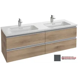 Модуль под раковину Vox 140х46х45,2 см, серый антрацит блестящий, с 4 ящиками, встроенные ручки EB2020-RA-442 Jacob Delafon