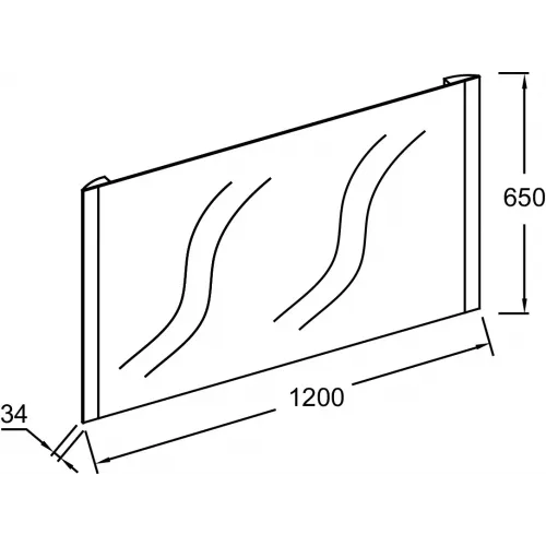 Зеркало 120х65 см, вертикальная подсветка, с подсветкой, с подогревом EB1475-NF Jacob Delafon