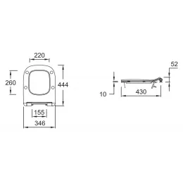 Комплект унитаза с инсталляцией Struktura клавиша белая, с микролифтом, безободковый, быстросъемное, с кнопкой E29025-NF-50 Jacob Delafon