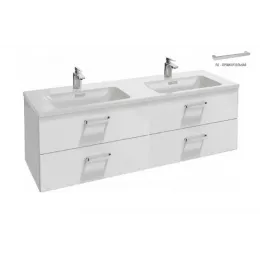 Модуль под раковину Vox 140х46х45,2 см, белый блестящий, прямоугольная ручка, 4 ящика EB2070-R2-N18 Jacob Delafon