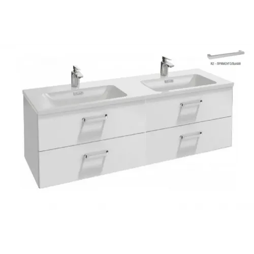 Модуль под раковину Vox 140х46х45,2 см, белый блестящий, прямоугольная ручка, 4 ящика EB2070-R2-N18 Jacob Delafon