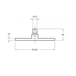 Лейка верхнего душа Eo 21 см, round, без держателя E14536-CP Jacob Delafon