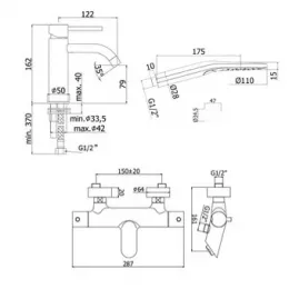 Комплект смесителей PAFFONI Light KITLIG022CR120
