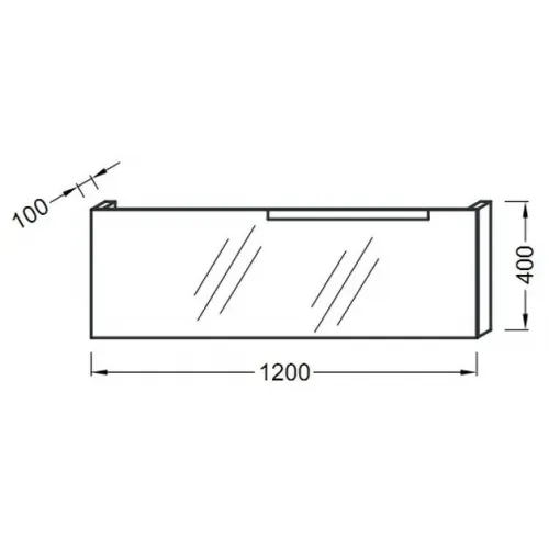 Зеркало Stillness 120х40 см, широкое, с подсветкой, с подогревом EB2008-NF Jacob Delafon