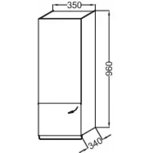 Шкаф Odeon Up 35х34х96 см, дуб шампань, 1 ящик, 1 зеркальная дверца, 2 стеклянные полочки, шарниры слева, левый EB893G-E19 Jacob Delafon