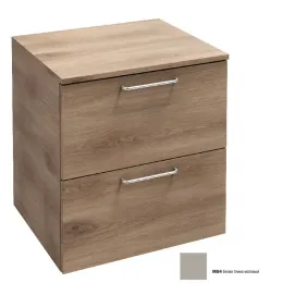 Тумба для ванной Odeon Rive Gauche 2 ящика, белая глина матовый, ручки хром, подвесной монтаж 60х51,5 см EB2547-R5-M84 Jacob Delafon