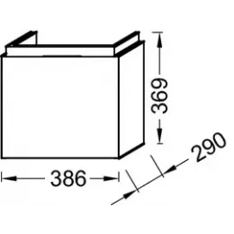Модуль под раковину Rythmik 38,6х29х36,9 см, белая блестящая, с 1 дверцей EB1036-G1C Jacob Delafon