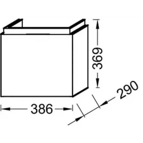 Модуль под раковину Rythmik 38,6х29х36,9 см, белая блестящая, с 1 дверцей EB1036-G1C Jacob Delafon