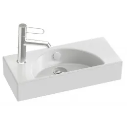 Подвесная раковина Odeon Rive Gauche 50х22,5х8,5 см, отверстие под смеситель слева, санфаянс EGO112-55-00 Jacob Delafon