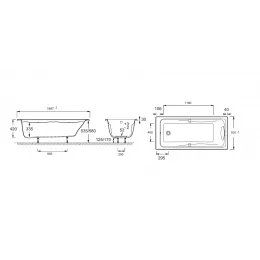 Акриловая ванна Odeon Up 170х70 см, производство Россия E6080RU-00 Jacob Delafon