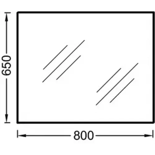 Зеркало Struktura 80х65 см EB1098-NF Jacob Delafon