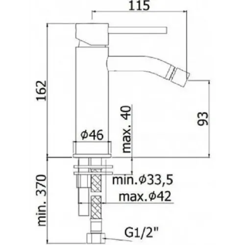 Смеситель для биде Paffoni Light LIG131NO