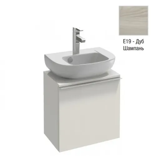 Модуль с раковиной Odeon Up 45 см, дуб шампань, правосторонняя, подвесной монтаж E4760-00+EB999D-E19 Jacob Delafon