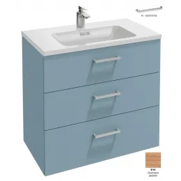 Модуль под раковину Vox 80х46х73,4 см, ореховое дерево, 3 выдвижных ящика, изогнутая ручка EB2098-R1-E16 Jacob Delafon